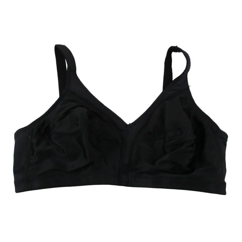 Vintage MARJORIE 70s 80s Women's Black Soft Cup Bra 36D